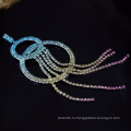 Серьги-кольца в винтажном стиле с большим кругом цвета радуги для женщин